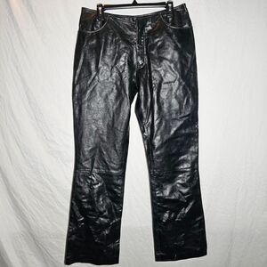 wilsons leather vintage y2k low rise flare genuine leather pants